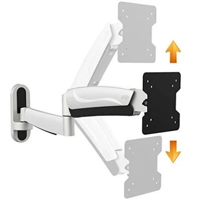 Abbildung von RICOO PC Monitor Wandhalterung höhenverstellbar Gasfeder Schwenkbar Neigbar für Bildschirm 15 33 Zoll, Halterung Wand S2711, Monitorhalterung, Bildschirmhalterung, VESA 75 x 75, 100x100 mm