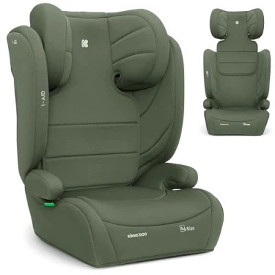 Abbildung von Kikkaboo i Size Aid car seat kids, 15 36 kg, baby seat, 100 150 cm, group 2 3, from 3.5 to 12 years, 13 way adjustable headrest, army green