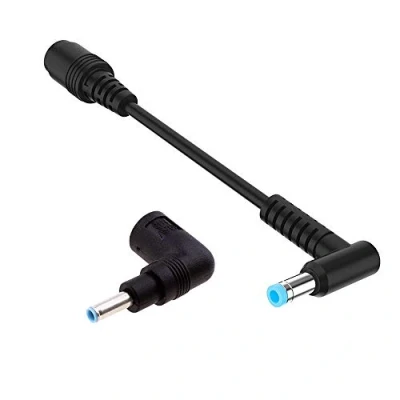 Abbildung von helpers lab 7,4 x 5,0mm zu 4,5 3,0mm Netzteil Adapter Ladekabel Konverter für Stream Spectre Pavilion Envy EliteBook Split Chromebook Precision Laptop mit L Typ (90 )