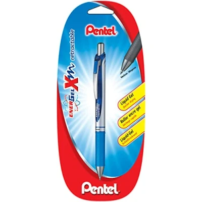 Abbildung von Pentel Energel BL77 Gel Tintenroller, einziehbar, mittlere Spitze, 0,7 mm, Blau, 1 Stück