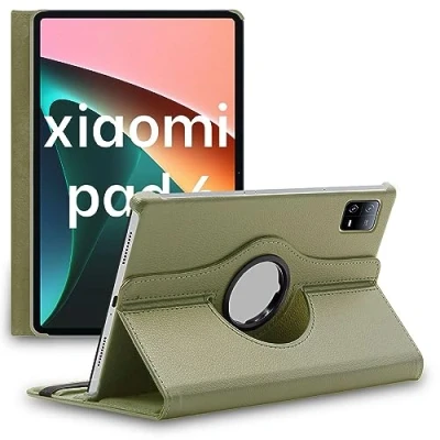 Abbildung von ebestStar Hülle für Xiaomi Pad 6 Pro, Drehbar Schutzhülle, PU Lederhülle, Rotierende Ständer Etui, Rotating Case Cover, Gold