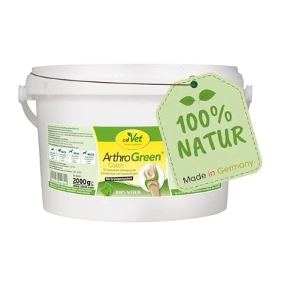 Abbildung von cdVet ArthroGreen Classic 2000g Nahrungsergänzung zur Unterstützung der Gelenke für Hund und Katze durch Vitamine Mineralien