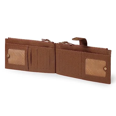 Abbildung von Otto Angelino Genuine Leather 2 Compartment Bifold Wallet with Phone Compatible Slots RFID Blocking (Hellbraun)