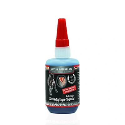 Abbildung von Gustav Optenplatz Premium Intensiv Strahlpflege Liquid, Hufpflege für Pferde bei Strahlfäule, leichtes auftragen, ohne Biozid, Anti Doping (59ml)
