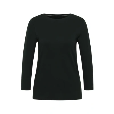 Abbildung von Cecil Unifarbe Langarmshirt, Damen, Größe: Large, Grün