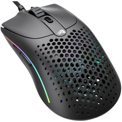 Abbildung von Glorious Gaming Model O 2 Wired Mouse ultraleichte 59 g, FPS, 26.000 DPI, Motion Sync, auf 80 Mio. Klicks ausgelegte Schalter, 6 programmierbare Tasten, beidhändig, RGB, PTFE Füße Schwarz