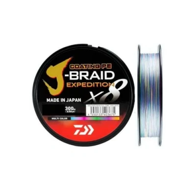 Abbildung von Daiwa J Braid Expedition X8E Geflochtene Schnur Multicolor 0.28mm/26.4kg (300m)