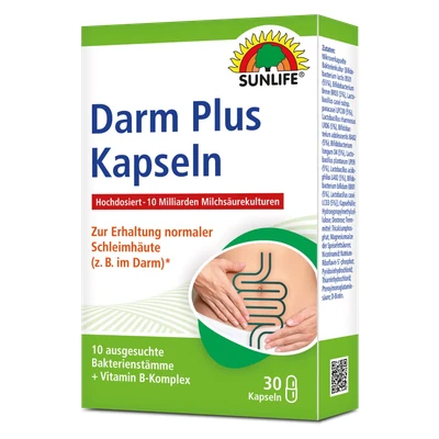 Abbildung von SUNLIFE SUNLIFE® Darm Plus Kapseln Darmflora &amp; Darmgesundheit Kapsel