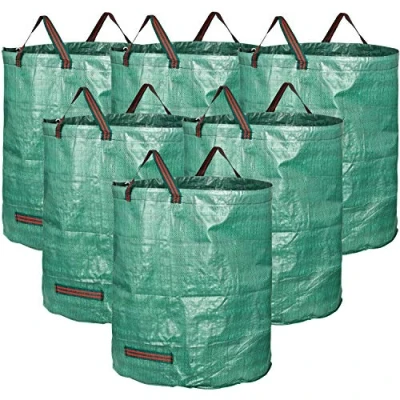 Abbildung von GardenMate 6X 272l Gartensack Laubsack Gartenabfallsack stabil Gartensäcke für Gartenabfälle Laubsäcke Rasenschnitt Grünschnittsäcke faltbar, groß, robust aus Polypropylen Gewebe 150GSM