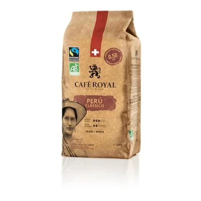 Abbildung von Café Royal Peru Crema Kaffeebohnen 500G Bio und Fairtrade zertifiziert