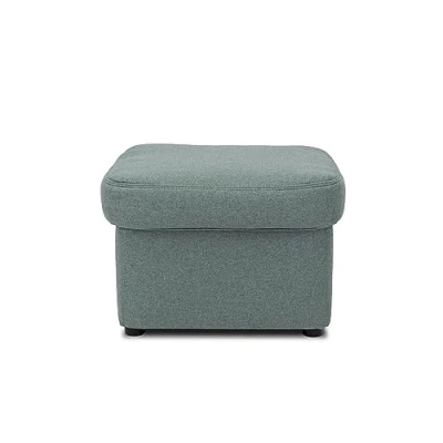 Abbildung von DOMO. collection Polsterhocker Puno, Hocker, Beistellhocker für Sofa, Sitzhocker, Fußhocker, 60 x 40 cm (BxHxT), eisblau