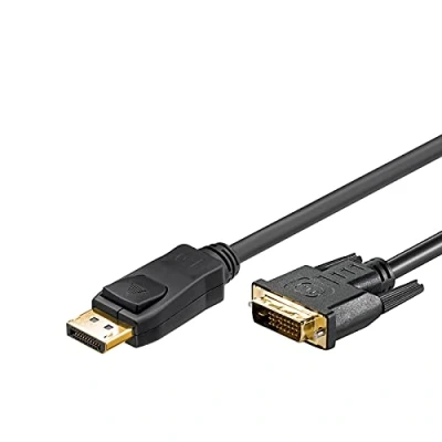 Abbildung von Goobay 2m DisplayPort/DVI D Adapterkabel [vergoldete Kontakte, Displayport mit Verriegelung]