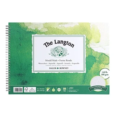 Abbildung von Daler Rowney Langton Spiralblock, 35,6 x 25,4 cm, 300 g/m²