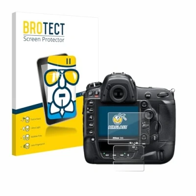 Abbildung von BROTECT Schutzglas für Nikon D4 Schutzfolie Panzer Folie Glas [Extrem Kratzfest 9H, Anti Fingerprint, Ultra Transparent]