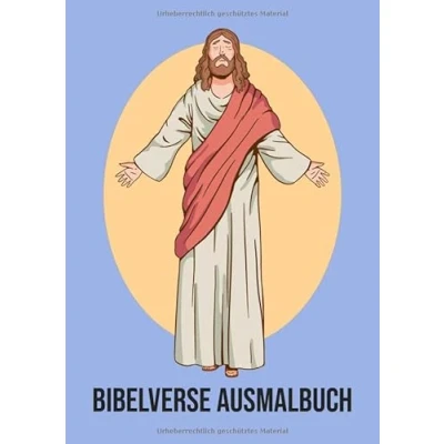 Abbildung von Bibelverse Ausmalbuch: Christliches Malbuch mit religiösen Bibelversen zum Ausmalen Religiöse Verse für Erwachsene und Kinder Größe DIN A4 110 Seiten