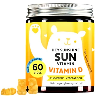 Abbildung von Vitamin D3 Hochdosiert für starke Knochen, Immunsystem &amp; Wohlbefinden Depot mit 1000IE unterstützung bei Mangel Sonnenvitamin 60 Stück Vegetarisch Zuckerfrei Bears with Benefits​