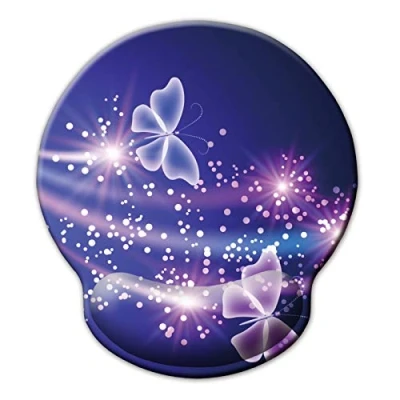 Abbildung von Handballenauflage, bequemes Memory Foam Mauspad mit Handgelenkstütze, rutschfeste Gummi Maus Handgelenkstütze für das Spielen butterfly001