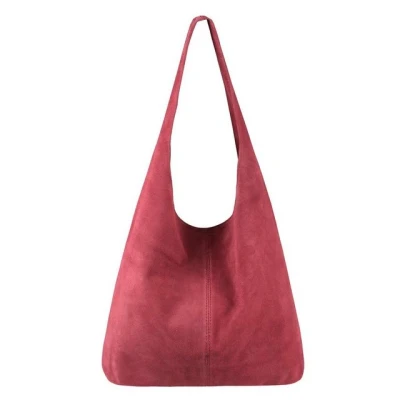 Abbildung von ITALYSHOP24 Schultertasche Made in Italy Damen Leder Tasche Schultertasche, ein Leichtgewicht, als Handtasche, Henkeltasche tragbar