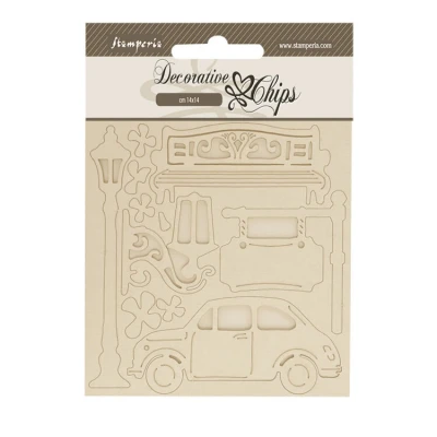 Abbildung von Stamperia SCB250 Decorative Chips, Brown, 14 x 0,1 cm