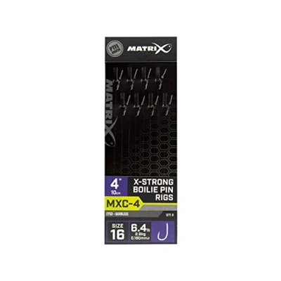 Abbildung von Matrix MXC 4 X Strong Boilie Pin 4&quot; (10cm) Barbless (8stk) Size 16 Friedfisch Vorfächer