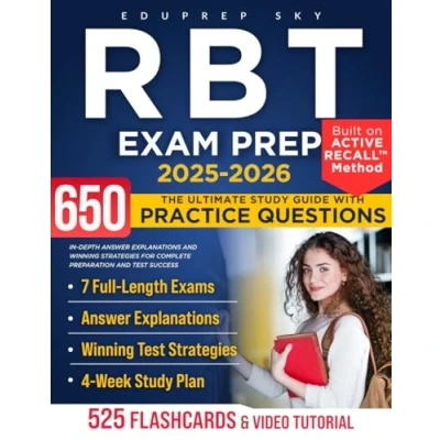 Abbildung von RBT Exam Prep: The Ultimate Study Guide with 525 Practice Questions, In Depth Answer Explanations, and Winning Strategies for Complete Preparation Test Success