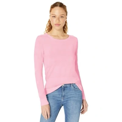 Abbildung von Amazon Essentials Damen Leichter, Langärmeliger Pullover Mit Rundhalsausschnitt (Erhältlich in Übergröße), Hellrosa, M