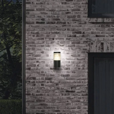 Abbildung von Ledvance ENDURA CLASSIC EBRO WALL Außenleuchte, Wandleuchte, dunkelgrau, Edelstahl, schnelle Installation, IP44 Schutzklasse, rostfreier Stahl, Anwendung im Außenbereich
