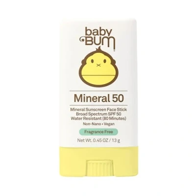 Abbildung von Baby Bum Mineral Sunscreen Face Stick Fragrance Free 50 SPF 0.45 oz.