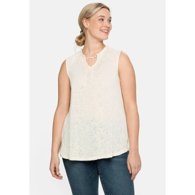 Abbildung von Sheego Top, Damen, Größe: 40, Off white