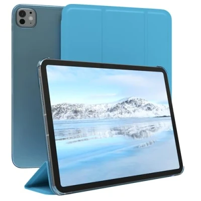 Abbildung von EAZY Case Hülle für iPad Pro 11&quot; [Modell 2024] 11 Zoll Tablet Cover Smartcase zum Aufstellen Klappcase mit Standfunktion Auto Sleep Wake Up Hell Blau