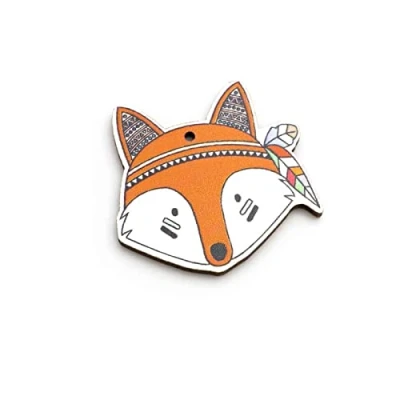 Abbildung von Anhänger aus Holz Fuchs 4 Stück von Vintageparts zum Schmuck selber Machen