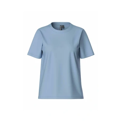 Abbildung von Pieces Pcria Solid TEE Tshirt basic, Damen, Größe: XS, Cashmere blue