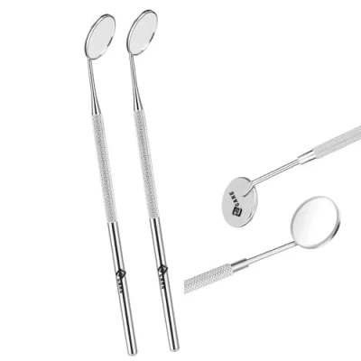 Abbildung von YSCARE Dental Mundspiegel Mundzahnspiegel Inspektionsspiegel Zahnpflege Set t Mundpflege Mundkontrolle Verlängerungswerkzeug Auch für Wimpernverlängerungen geeignet (Doppelspiegel)