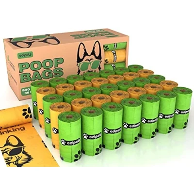 Abbildung von Edipets, Hundekotbeutel Biologisch Abbaubar, 405 oder 540 Einheiten, Säcke für Hunde, Haustiere, nicht Parfumiert, Schwerlastsäcke die Abfallsammlung (36 Rollen / Einheiten)