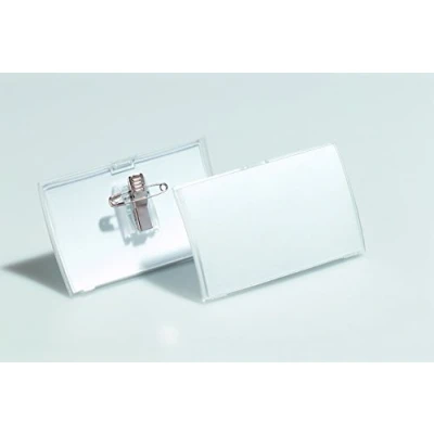Abbildung von DURABLE Click Fold Namensschilder transparent 9 cm x 5.4