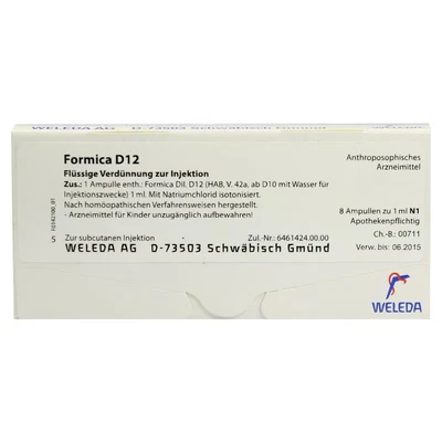 Abbildung von Formica D 12 Ampullen 8X1 ml