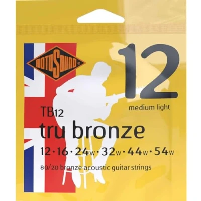 Abbildung von Rotosound TB Tru Bronze Akustikgitarre Satz Medium Light 12 54 TB12