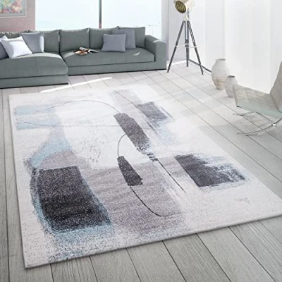 Abbildung von Paco Home Teppich &quot;Mero 105&quot;, rechteckig, Kurzflor, modernes Design, melierte Used Optik