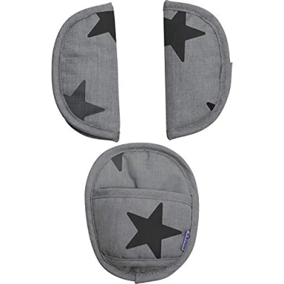 Abbildung von Dooky Universal Gurtpolster Stars, Grau