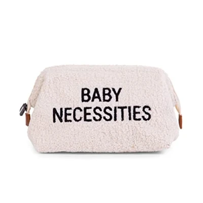 Abbildung von Childhome Kulturbeutel für Baby/Kinder, Kulturbeutel, wasserabweisend, geräumig, Reißverschluss, Baby Necessities, Teddy Ecru