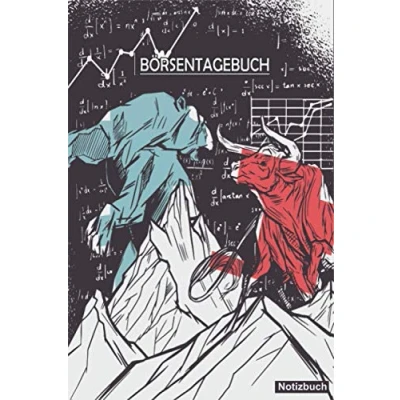 Abbildung von Notizbuch: Börse, Aktien, ETF und Fonds für Notizen, Aktienkäufe, Aktienverkäufe Dividenden A5 Format 120 Seiten liniert