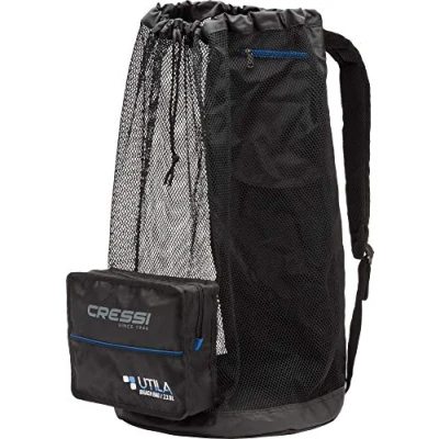 Abbildung von Cressi Unisex Erwachsene Utila Bag Tauch Netzbeutel/Rucksack, Schwarz, 85 LT