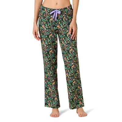 Abbildung von Amazon Essentials Damen Schlafhose aus Flanell (in Übergröße erhältlich) Auslauffarben, Schwarz Folklorisch, XS