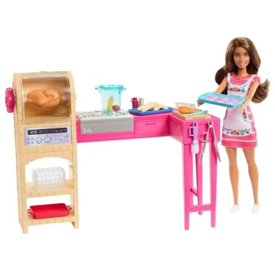 Abbildung von Barbie &amp; Teresa Recipe for Friendship Spielset Küche mit Puppe