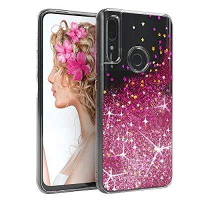 Abbildung von EAZY CASE Hülle kompatibel mit Huawei P Smart Z / Y9 Prime (2019) Schutzhülle Flüssig Glitzer, Handyhülle, Schutzhülle, Back Cover Glitter Flüssigkeit, Silikon, Transparent/Durchsichtig, Pink