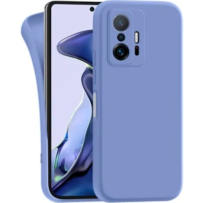 Abbildung von MyGadget Hülle für Xiaomi 11t Pro robuste Silikon Schutzhülle TPU Case Slim Silikonhülle Back Cover Kratzfest Handyhülle Matt Blau