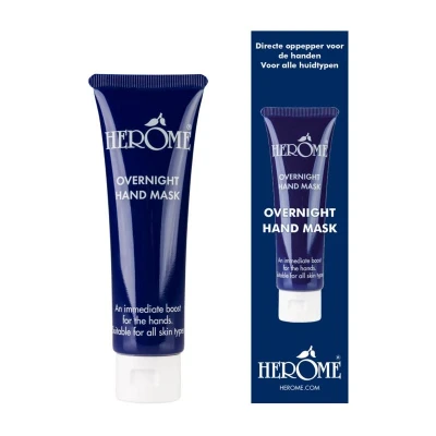 Abbildung von Herome Handmaske für Nachts (Overnight Hand Mask) Beruhigt, Pflegt Und Repariert Trockene Hände. Ideal Menschen, die tagsüber ihre Hände nicht pflegen können. 40ml.