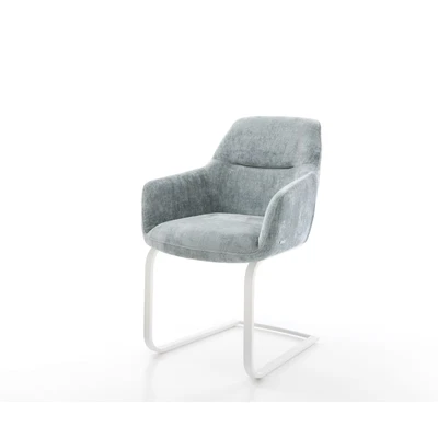 Abbildung von Freischwinger Pejo Flex Chenille Pastellblau flach Weiß