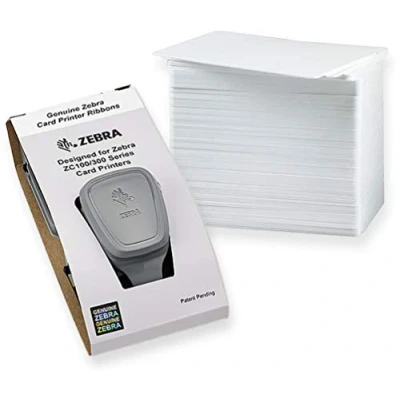 Abbildung von Karteo Zebra ZC100/ZC300 YMCKO Farbband [ 800300 250EM ] Paket mit 100 Plastikkarten