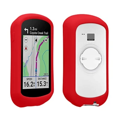 Abbildung von kwmobile Hülle kompatibel mit Garmin Edge Explore 2 Silikon GPS Fahrrad Case Schutzhülle in Rot